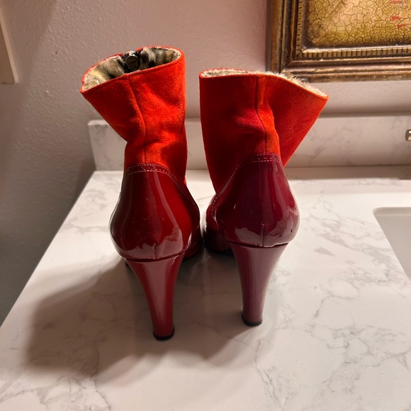 Vintage Marc Jacob’s red patent leather zip up bootie size 9 - Picture 6 of 7